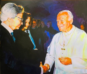 Papst Johannes Paul II. und Hubertus Franzen